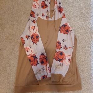 Women's floral hoodie
